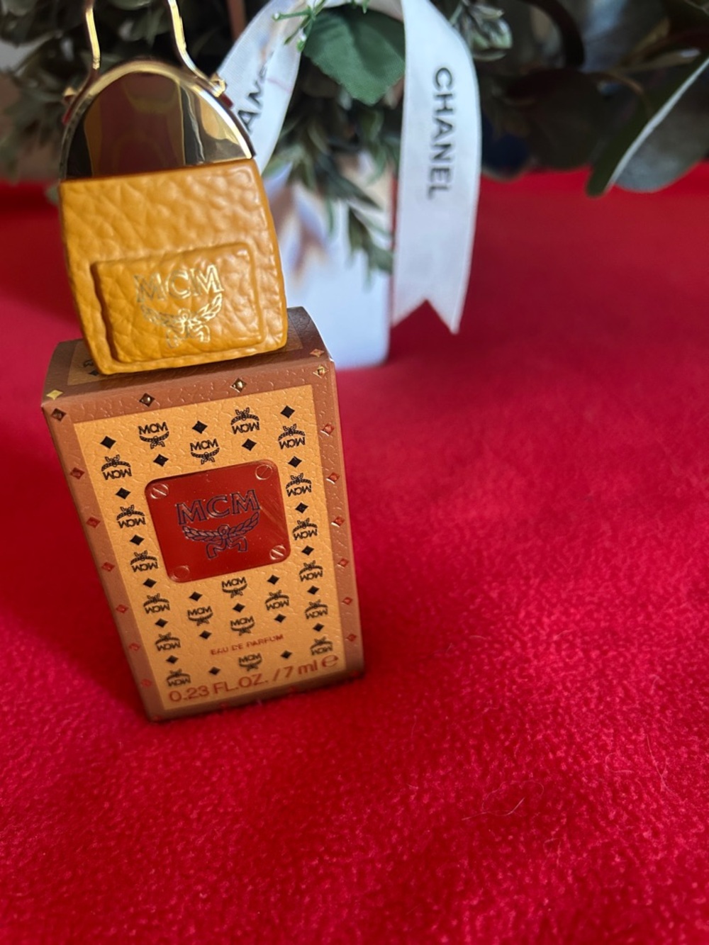 MCM Gold and Yellow Mini Eau de Parfum with Leather Keychain Bottle - Picture 7 of 12